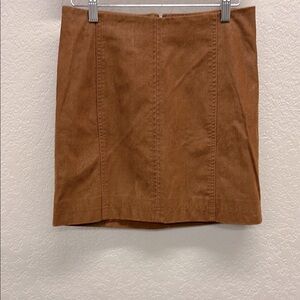 Free People Brown Faux Leather Mini Skirt Size 4